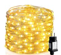 SALCAR Luci di Natale 100M 1000 LED, Filo di Rame Catena luminosa 8 Modalità, Impermeabile Luci Stringa per Interni ed Esterni, Lucine Led Decorative per albero,nozze,giardino,terrazza(Bianco Caldo)