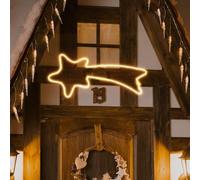 SALCAR Neon Luce Meteora, luce LED da giardino lunga circa 70 cm con stander, 240 LED Stella Cometa Natale Luce Fatata - Bianco caldo
