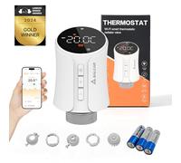SALCAR Smartes Termostato per termosifone Smart WiFi Termostato compatibile con Amazon Alexa & Google Assistant programmabile Termostato per riscaldamento Tuya Smartes Radiatore non richiesto gateway