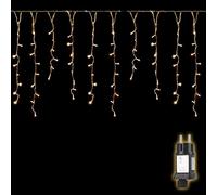 SALCAR Tenda Luminosa Esterna, 2M 80LED Luci Natale interni natalizi con 8 modalità di illuminazione, illuminazione natalizia esterna impermeabile per balcone padiglione, Bianco Freddo