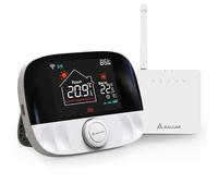 SALCAR Termostato intelligente WiFi per caldaia a gas T9W RF Termostato per radiatore con ricevitore Tuya programmabile, termostato da parete, compatibile con Amazon Alexa & Google Home