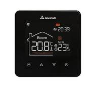 SALCAR Termostato WIFI per Riscaldamento a Pavimento 16A, Display LCD Termostato Ambiente Programmabili Termostati da Parete per Riscaldamento Compatibile con Amazon Alexa & Google Assistant, Nero