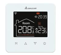 SALCAR Termostato WIFI per Riscaldamento a Pavimento 16A, Display LCD Termostato Ambiente Programmabili Termostati da Parete per Riscaldamento Compatibile con Amazon Alexa & Google Assistant, Bianco