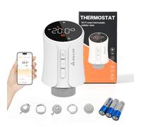 SALCAR Termostato WiFi TRV706W Testina Termostatica Compatibile con Amazon Alexa e Google Home Termostato Programmabile Tuya Radiatore, Nessun Gateway Richiesto (1)