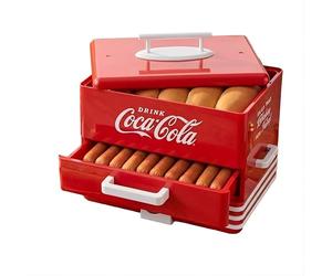 Salco Coca-Cola Hot Dog Maker - Steamer e scalda panini in stile Diner, 24 salsicce hot dog e 12 panini capacità, salsicce, verdure, pesce, gnocchi