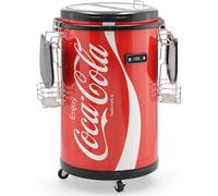 Salco Coca-Cola SPC-88CC - Frigorifero per feste, capacità 50 l, da 0 °C a 16 °C, refrigeratore per bottiglie e lattine da birra, frigorifero per vino