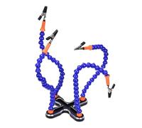 Saldare Helping Hands - Stazione di morsetto di saldatura Helpy Hands | Strumento di supporto per saldatura a 4 bracci Hands, base in alluminio scorrevole con clip a per manuale