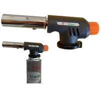 CANNELLO MINI BRUCIATORE TORCIA SALDATORE GAS FIAMMA OSSIDRICA + 2 CARTUCCE GAS