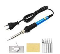 Saldatore a Stagno 60W 6 punte piu Base Temperatura Regolabile da 200 a 450 °C