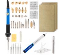 Saldatore a Stagno 60W Kit 2in1 Pirografo per Legno Professionale 28 Punte