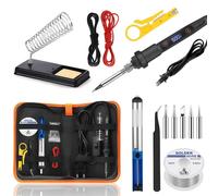 Saldatore a Stagno Kit 80W LCD Temperatura Regolabile 180-500°C Stagnatore