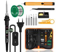 Saldatore a Stagno Kit 80W LCD Temperatura Regolabile 180-520℃ Stagnatore Elettr