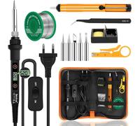 Saldatore a Stagno Kit 80W LCD Temperatura Regolabile 180-520℃ Saldatore Elettri