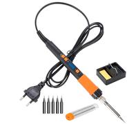 Saldatore a Stagno Kit 90W, Set 8-in-1 con Temperatura Regolabile 180-500℃, Display LED Digitale, Kit Saldatore con Supporto, Filo per Saldatura, 5 Punte,Per Saldatura e Riparazioni