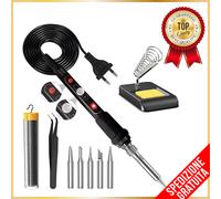 Saldatore a Stagno Kit Saldatura 60W con Interruttore ON/OFF Temperatura Regolab