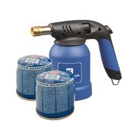 Saldatore bruciatore a gas + 2 cartucce cannello con fiamma ossidrica kemper