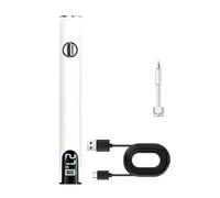 Saldatore Digitale USB A LED Da 8-10 W, Riscaldamento Rapido, Penna A Bruciatore, Kit Con Tre Saldatori Regolabili, Strumenti For La Riparazione Della Saldatura Ampiamente Utilizzato(White)