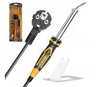 Saldatore elettrico a stagno 60 W a punta piegata piatta +base Penna Stilo Ingco