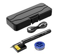 Saldatore Elettrico Con Ricarica Wireless USB, Portatile, Kit Di Strumenti Saldatura Microelettronica A Rapida Riscaldamento Preciso(Black suit)