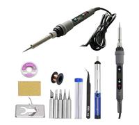 Saldatore elettrico, display digitale a temperatura regolabile da 80 W con kit di strumenti di riparazione del calore for saldatura a saldare, strumenti di saldatura(White)