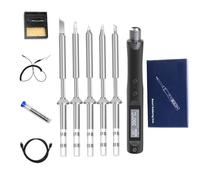 Saldatore Elettrico Portatile Intelligente PD/DC 65W Con Kit Stazione For Saldatore A Calore Rapido Con Punta In Ferro Il Miglior Regalo(With 5pc TS tips)