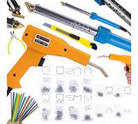 Saldatore Ferro Blu Lark 80W BL80W Serie Electric S + Cucitrice di plastica in valigetta 200 punti + 800 punti + kit di leganti Prowelder Mini