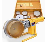 Saldatore for fusione di tubi da 2800 W, strumento di riscaldamento for tubi in plastica 0-300 ℃, con 9 teste portapettini (20-25-32-40-50-63-75-90-110 mm), for saldare tubi PPR/PE/PP