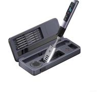 Saldatore HS-02 Set con Mobile Workbench Storage Box, riscaldamento interno 9W-100W, PD QC DC, lega di alluminio CNC, display HD da 0,96 pollici (HS-02A alto)