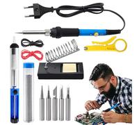 Saldatore | Kit di saldatura digitale regolabile 60 W 230 V | Strumento elettrico per circuiti stampati Riparazione Computer e Chitarre