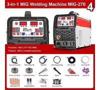Saldatore MIG portatile intelligente, saldatrice MIG MIG/TIG/MMA 3 IN 1, inverter multifunzione Saldatura(Package 4)