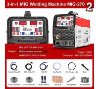 Saldatore MIG portatile intelligente, saldatrice MIG MIG/TIG/MMA 3 IN 1, inverter multifunzione Saldatura(Package 2)