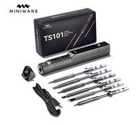 Saldatore originale TS101 65W Mini LCD portatile a temperatura regolabile nuovo aggiornamento TS100 con Set di punte per saldatore