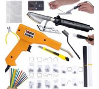 Saldatore piastra lisciante in plastica con set di plastica e mesh+pinzatrice in valigetta 200 graffette+800 graffette+set di rilegatura Prowelder Kit Mini
