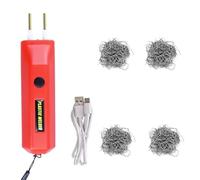Saldatore Pistola Riparazione Macchina Kit di saldatura per plastica senza fili con 200 punti metallici, kit di saldatura per cucitrice per plastica a batteria con ricarica USB-C(Red-Kit)