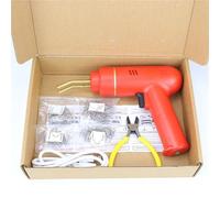 Saldatore Pistola Riparazione Macchina Kit saldatore per plastica senza fili da 200 W/100 W, 4 tipi di cucitrice a caldo, pistola saldatrice per plastica ricaricabile tramite USB(200W Red (200Pcs))