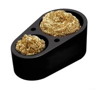 Saldatore punta pulitore con design a doppia sfera, base in silicone per una rimozione efficiente delle scorie di stagno, 10 cm, blu/nero (nero)