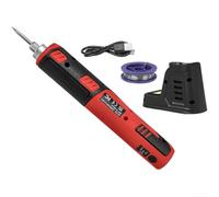 Saldatore senza fili con illuminazione a LED 1500MAh Strumento di saldatura di ricarica Controllo della temperatura Riscaldamento rapido 450 ℃ Saldatrice portatile con testa rotonda di base