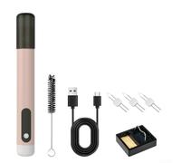 Saldatore senza fili per la riparazione di gioielli (rosa) | per 8s per riscaldamento rapido, libertà senza fili, ricarica USB-C, 1100mAh per batteria, indicatore di alimentazione LED