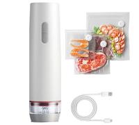 Saldatore sottovuoto alimentare, riutilizzabile e ricaricabile, per mantenere la freschezza, dispositivo di messa sotto vuoto alimentare, per pesce carne verdura, frutta e cucina domestica