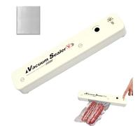 Saldatore Sottovuoto Compatto | Riutilizzabile Impermeabile Elettrico | Macchina Imballatrice Sottovuoto Per Alimenti Compatti | Per Cucina Frigo Casa Viaggio Carne Cruda Frutti Di Mare Frutti Di Mare