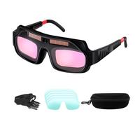 Saldatori Protezione per gli occhi - 14 cm Solare Auto-Oscurante Occhiali | PC ABS Occhiali di sicurezza - Anti-Glare Saldatura Strap Carry Case per Tecnici Fabbricazione Metalli Fabbricatori