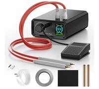 Saldatrice a punti per batterie da 9000W, funzionamento con manopola rotativa e 100 livelli di regolazione, comando a pedale, saldatrice 0,1-0,25mm con uscita a doppio impulso, portatile