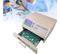Saldatrice a riflusso T962 800W per saldatura PCB SMT - riscaldamento a radiazione infrarossa e forno di circolazione dell'aria calda, produzione in piccoli lotti e prove