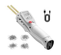 Saldatrice For Plastica Da 500 W, Display LCD, Pistola For Saldatura For Plastica Portatile Con Ricarica Wireless, Kit Di Riparazione Paraurti For Auto, Pinzatrice A Caldo Facile Da Usare(Sliver)