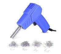 Saldatrice For Plastica, Pistola For Chiodi A Caldo Da 70 W, Saldatore, Punti Metallici, Kit Di Riparazione Paraurti, Attrezzi For Auto, Cucitrice A Caldo Facile e Potente(Blue,SET 01)