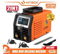 Saldatrice HITBOX ARC200S 2 in 1 ARC MMA LIFT TIG MINI IGBT Inverter Display digitale a LED Saldatore domestico portatile 220V 10-200A