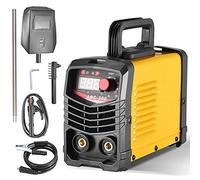 Saldatrice,Hlieeosfcn ARC Saldatore Inverter 140A,Saldatrice ad inverter Saldatrice elettrica ad inverter IGBT portatile con portaelettrodo, morsetto di messa a terra, maschera, spazzola