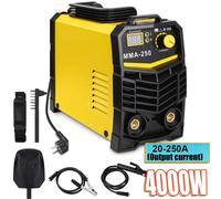 Saldatrice Inverter DWiusty 250A 220V IGBT Elettrica con Display LCD, Porta Elettrodo, Maschera e Kit Fai-da-te Mini Saldatrice Rossa