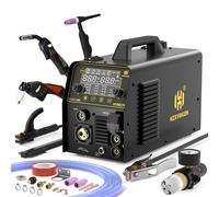 Saldatrice Inverter HZXVOGEN 220V 270A 6-in-1 Multi-processo per Alluminio con Gas MIG/HF TIG/Stick/Spot/CUT 2T 4T