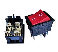 Saldatrice Inverter Interruttore JD03-A1 6Pin 250V 30A Grande Corrente Elettrico Interruttori a Pulsante, Rosso, 2-Pack